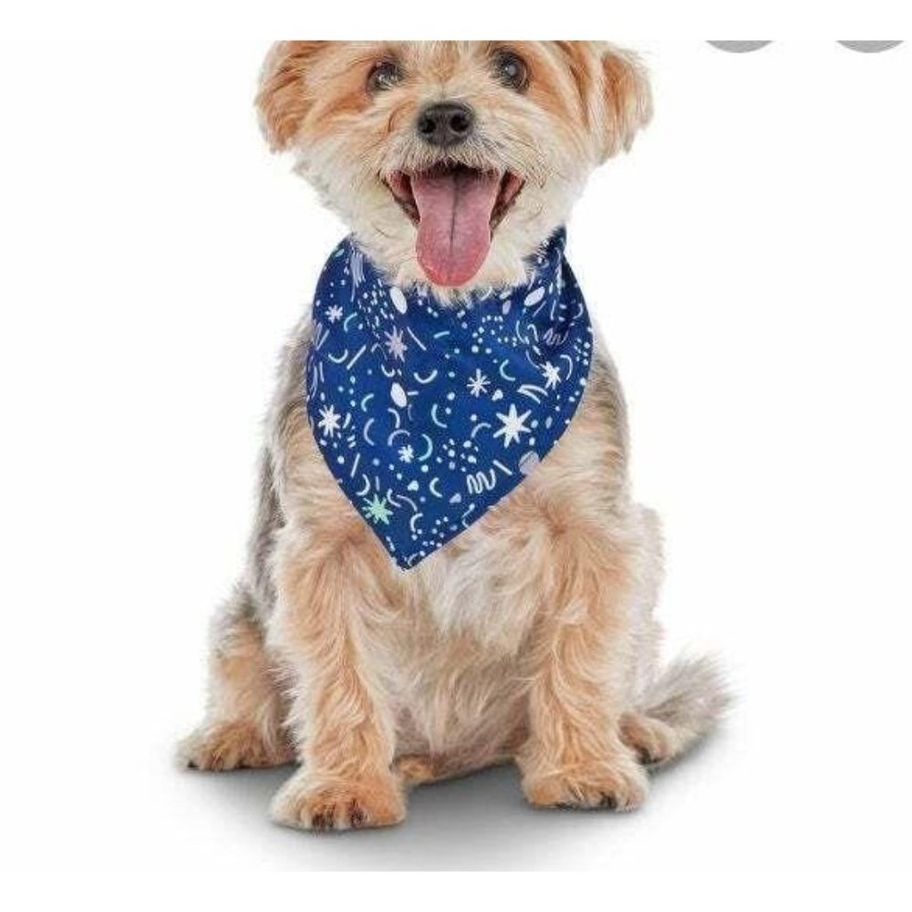 Bundle of 4 bandanas dogs pet apparel, multicolor, Medium